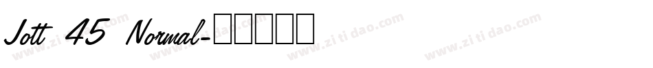 Jott 45 Normal字体转换